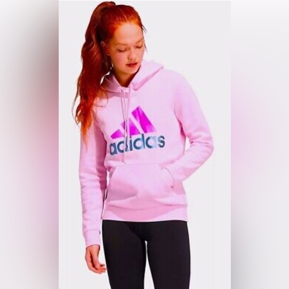 Adidas Pink Hoodie Med